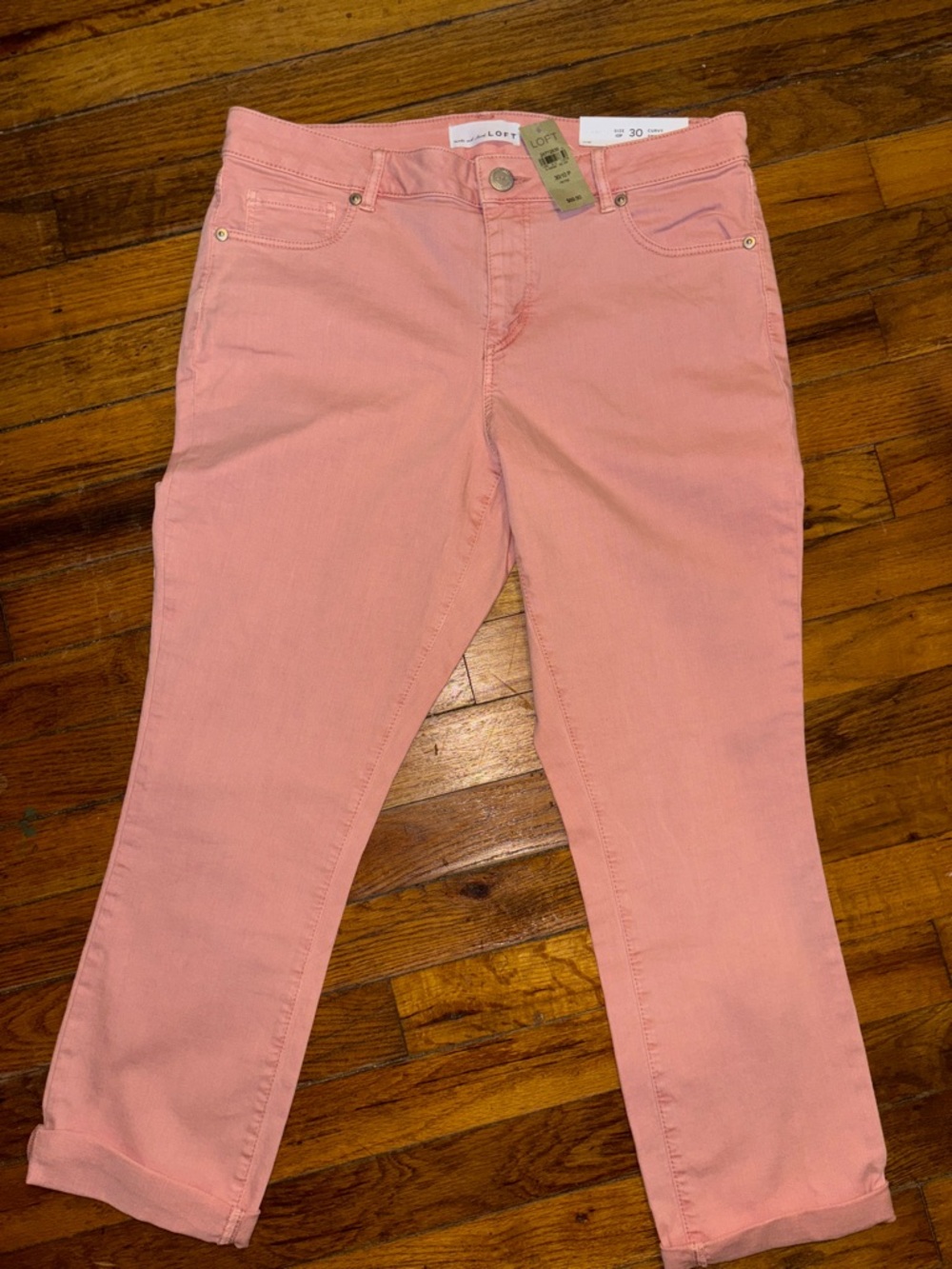 LOFT Coral-Pink Cropped Women’s Jeans